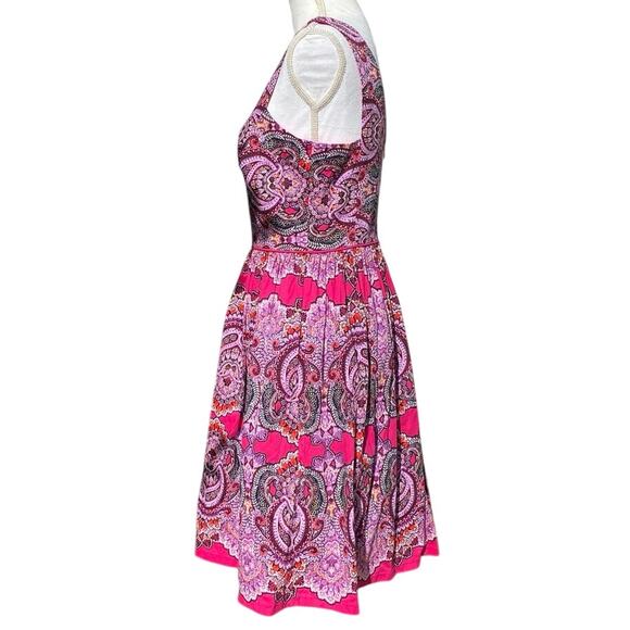 Pleated Multicolor Dress Sleeveless Summer Maggy London 6 Bright Floral Brunch - Picture 2 of 12